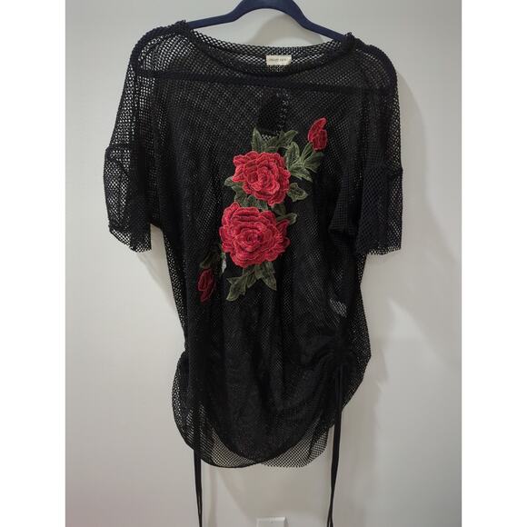 Emory Park Net Rose Tee Top NWT - Picture 2 of 5